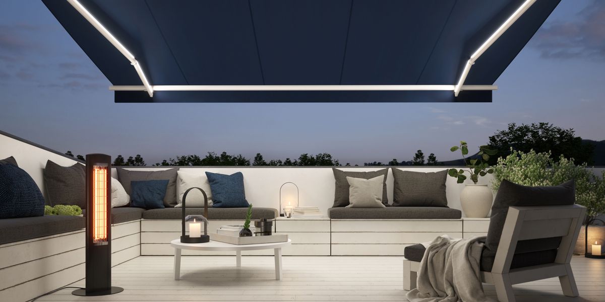 mx 1300 Balkon Detail LED in Gelenkarm Wärmestrahler 2024