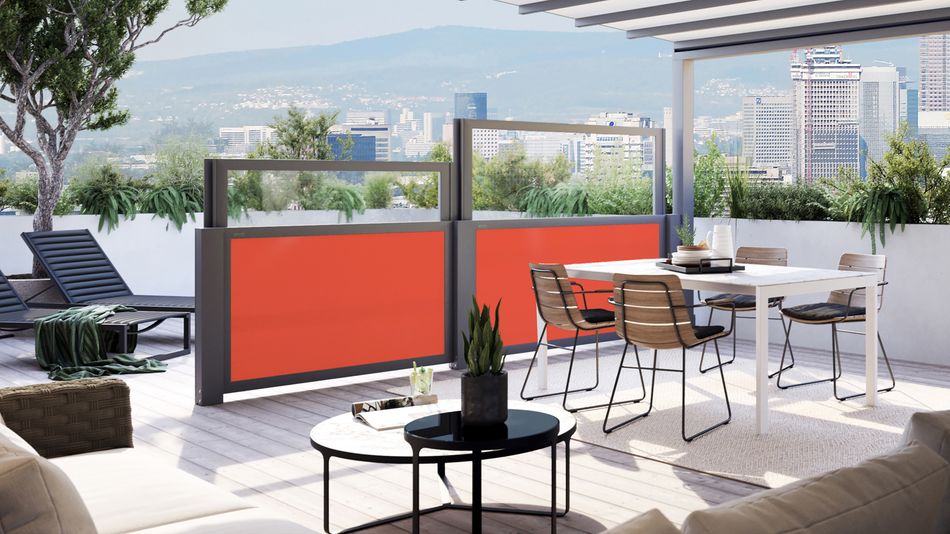 markilux format lift mit Panoramafenster auf einer Dachterrasse