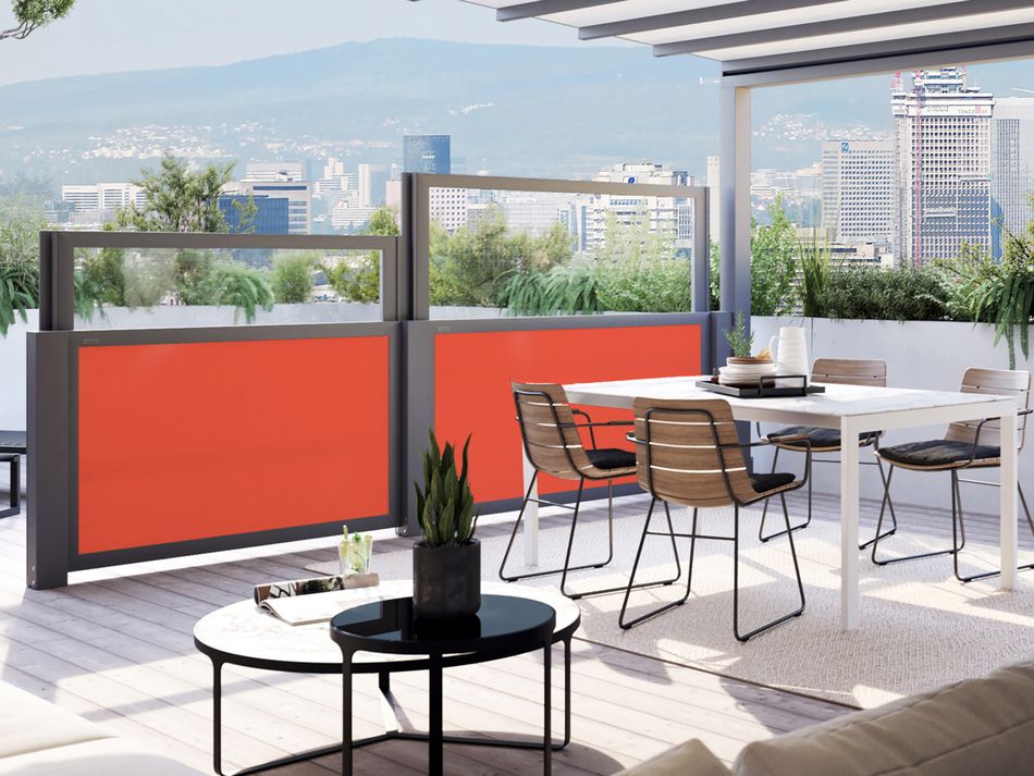 markilux format lift mit Panoramafenster auf einer Dachterrasse