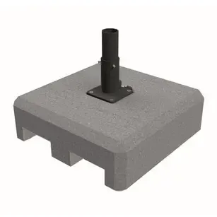 Bahama Jumbrella_ Betonständer aus formschönem Sichtbeton mit abgeschrägten Kanten. Der neue, mobile Betonständer ist sowohl für Schirme mit, als auch ohne Elektroausstattung geeignet. Bild Bahama (1).webp V